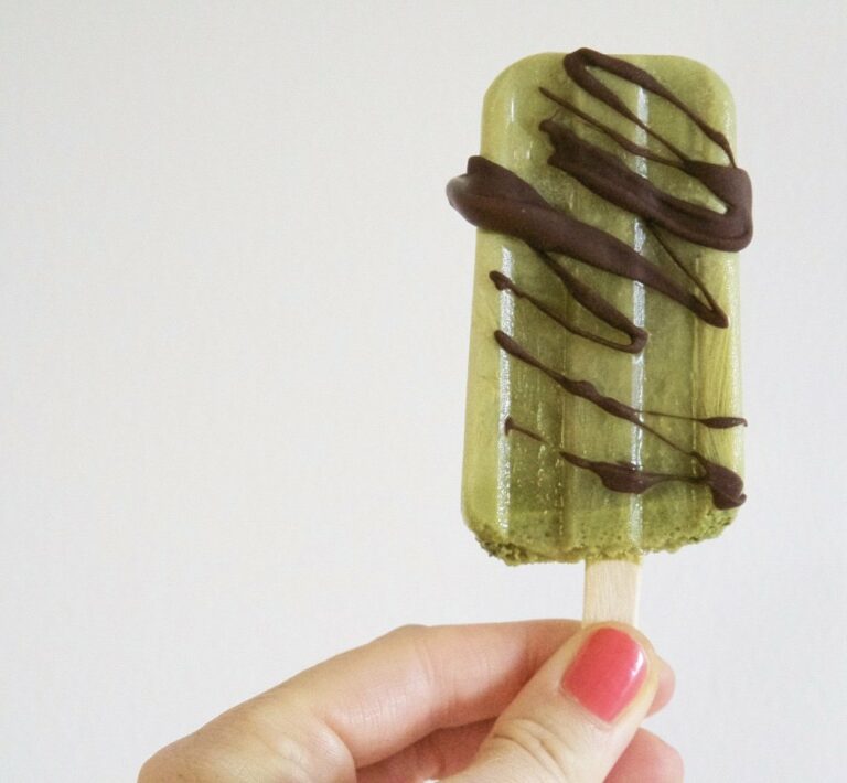 Matcha-Latte-Popsicles | Grüntee-Eis vegan