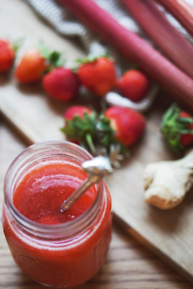 Rhabarber Erdbeer Kompott ohne Zucker