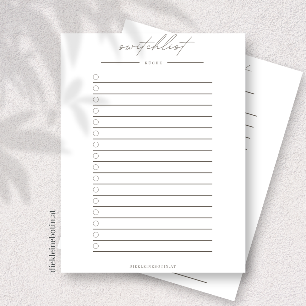 Die Switchlist das MustHave für die umweltbewusste Familie